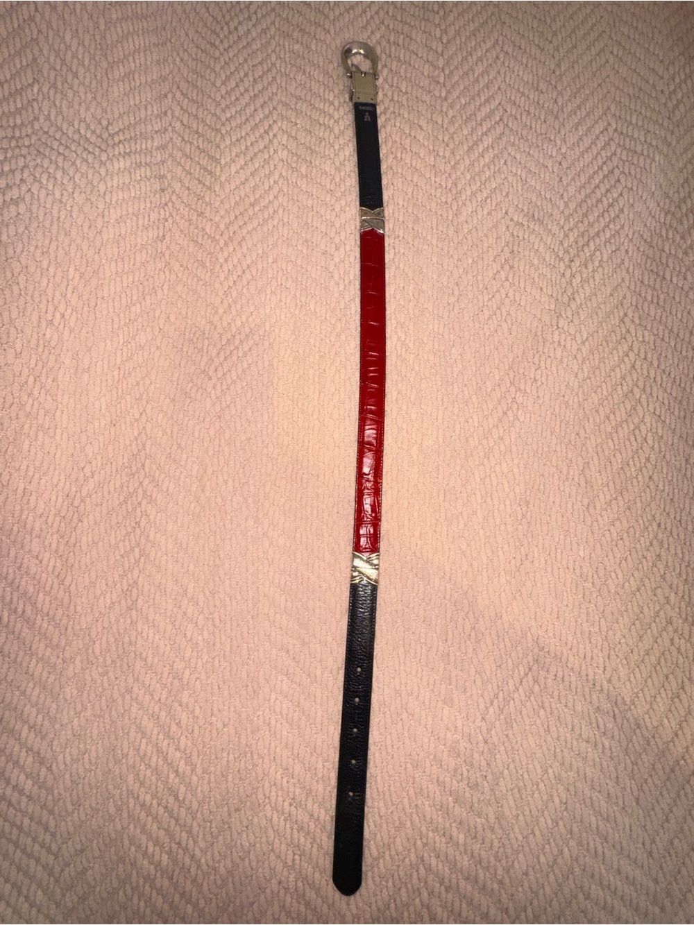 Brighton Vintage Reversible Leather Belt Red & Black Western Concho Size 28 - Picture 5 of 10